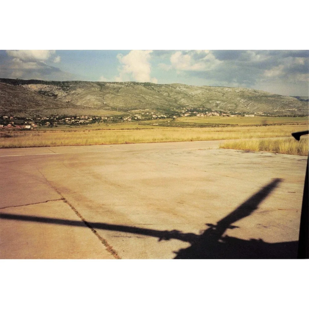 Vintage 1999 SFOR Bosnia UH-1N Helicopter Airfield Photo Lot 6x4 - Picture 2 of 5